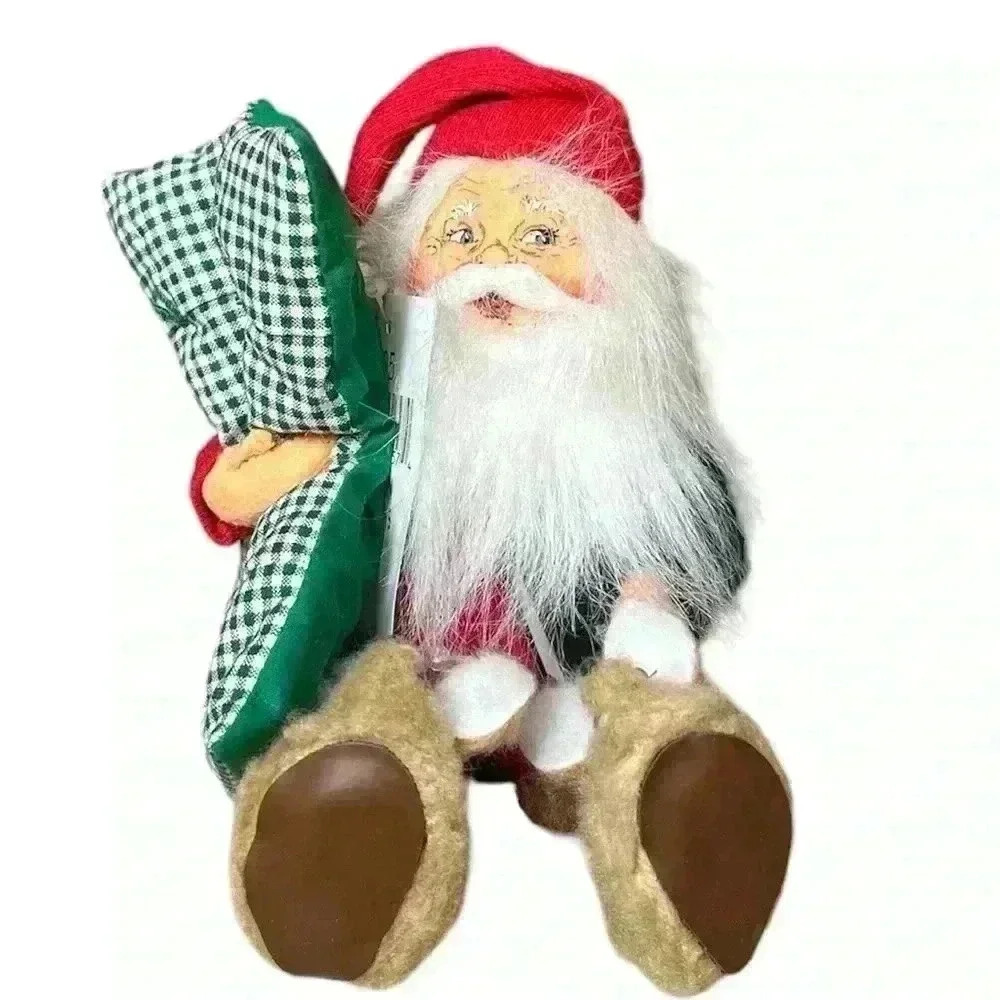 Annalee Santa Claus in Long Johns and mouse slippers 9” NWT